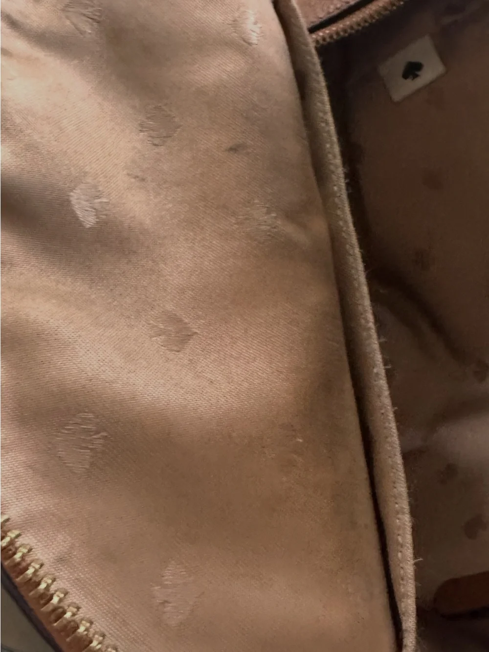 Kate spade pebbled leather mini back pack in camel
